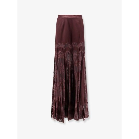 ZIMMERMANN Dresses & Skirts - Zimmermann Women Valiant Silk And Lace Blend Long Skirt